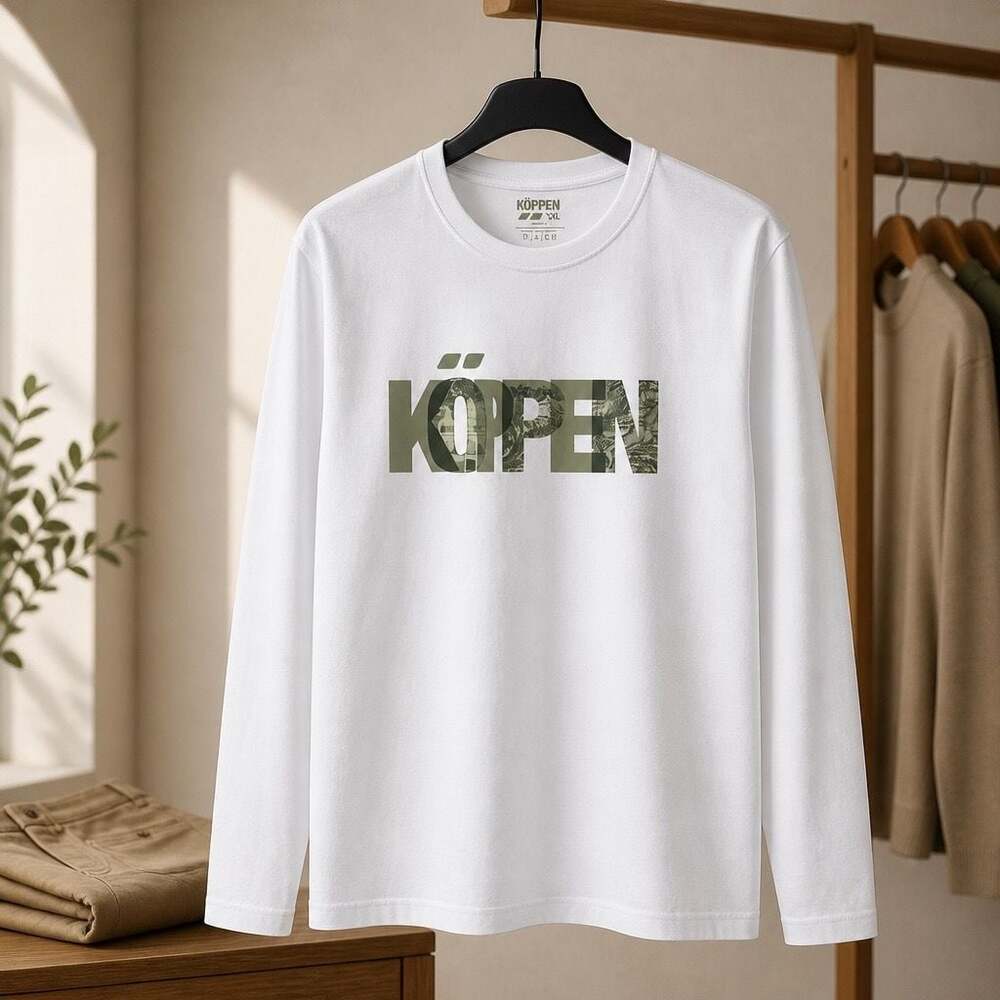 Köppen Graphic Print Long Sleeve Crewneck T-Shirt